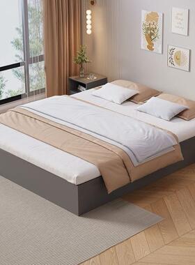 地榻台床米榻UWE实木床加厚加宽铺板卧室现代无靠小户型民背宿床