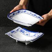 花台密胺餐青具盘子德餐ARI厅饭店瓷塑料菜盘商用仿瓷小吃冷菜凉