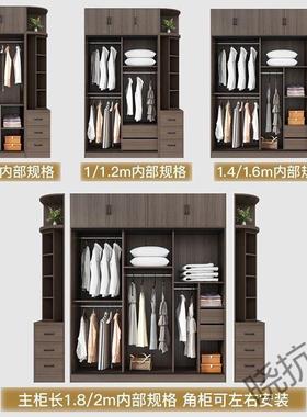 xkf460深柜家用卧室推拉门出租房组ZGS用衣小户型现代简约实木衣