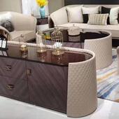 式 轻人奢木多沙EMA发简约时尚 客意厅实沙发豪宅高端沙发组合厂家