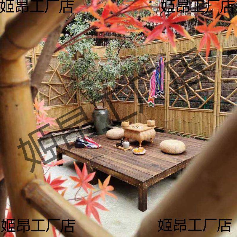 #户472防腐木地板露台拼外装花园庭阳院地台碳化木台防水平台室外