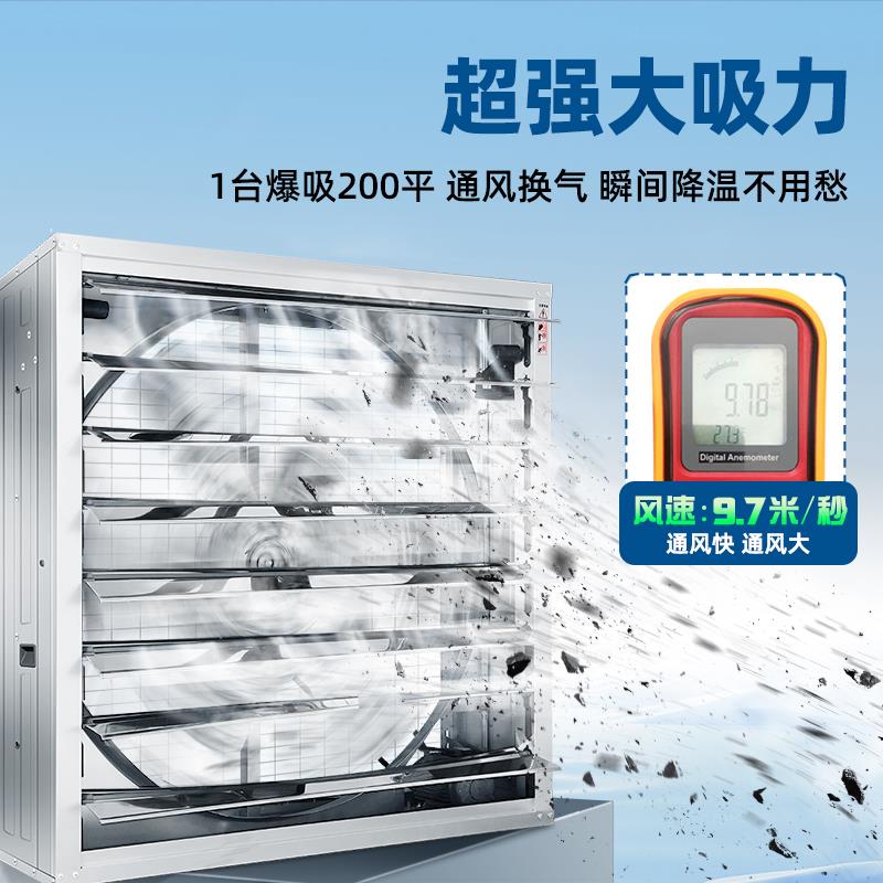 包邮工程机扇工业负压风排风扇抽风机工厂换气大498功率强机排扇