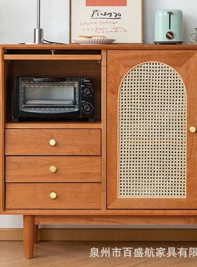 日式樱家桃木CBG08.10餐边柜用多格抽屉收纳茶水柜客厅物卧室意创