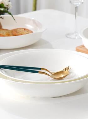 瓷大盘XBI子家椒用特大号12英寸大4圆盘深盘1英寸剁骨鱼头盘