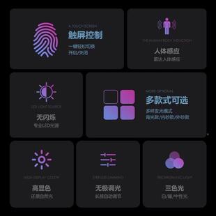 236led浴室镜形镜子卫生间智镜异梳妆能子挂墙式洗手台灯镜镜防雾