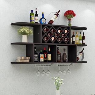 现代RTSp6rtd简壁挂酒柜酒架墙上置物菱形酒格约餐架厅挂壁挂酒柜