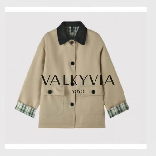 【Valkyvia/悠悠奢品】巴黎旧梦时尚翻领气质休闲风衣外套YT-X708