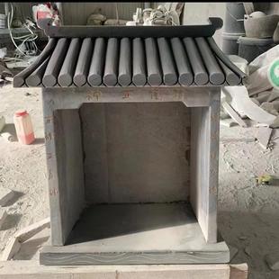 土地庙户外小庙石雕土地公土地婆石头社公社母土地庙厂家