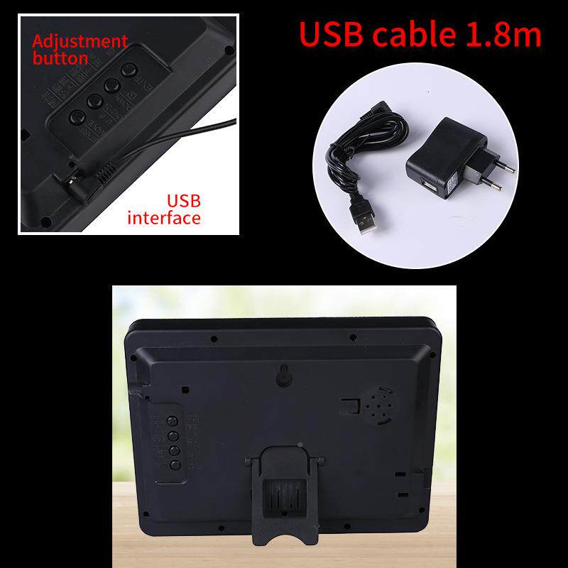 年LED数2317英文码万静音墙时尚挂钟摆历设钟卧室客厅简约个性挂