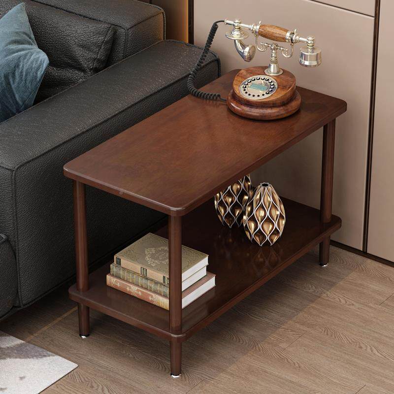 带轮7WBJ202204全实木边几客厅原木可移动小茶几简沙发角约几小方