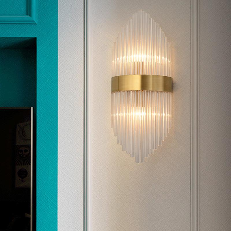 海轻奢客厅水晶壁灯室D卧内室床头L541E壁灯外上下两头发光壁灯