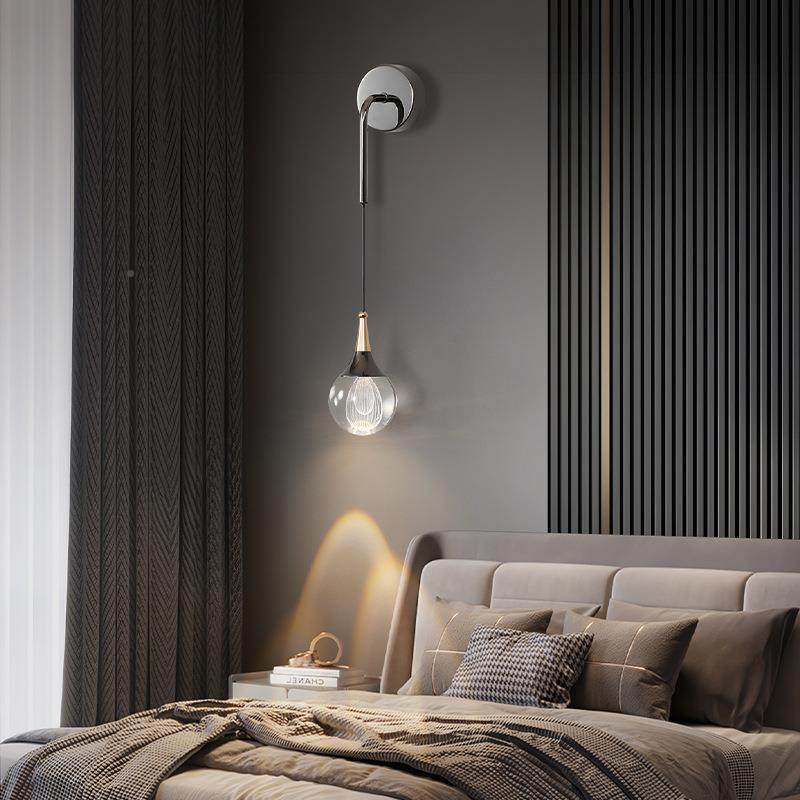 120卧室床头壁灯小水灯玄关晶吊灯简吊约餐厅吧台轻奢小别墅楼梯