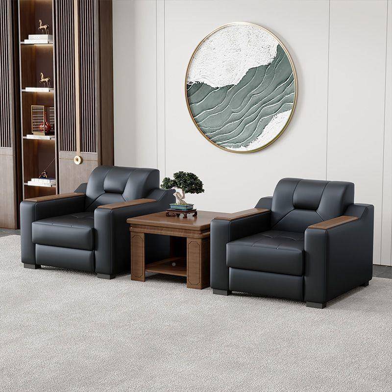 办公室沙发闲简约客代商务会接待休三人位现茶几组合套见详情装皮