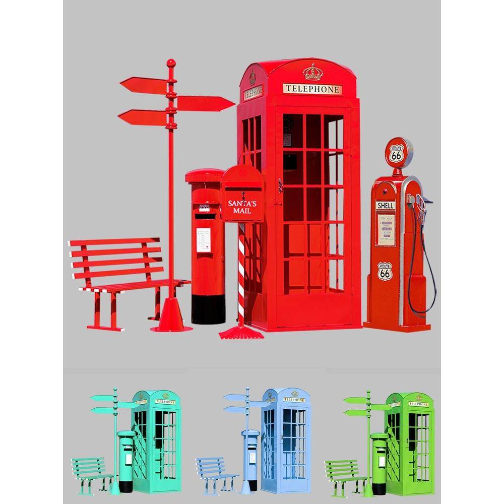 长网红套装电话亭邮吧筒路牌椅指示566牌景观双人商场美陈酒道具
