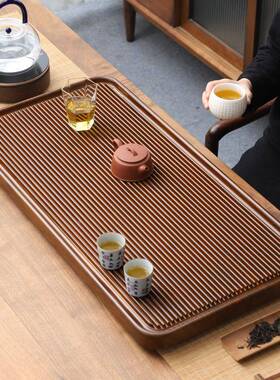 xt干整块排茶盘竹y制实木家用水小F769M696型泡茶台办公室简易功