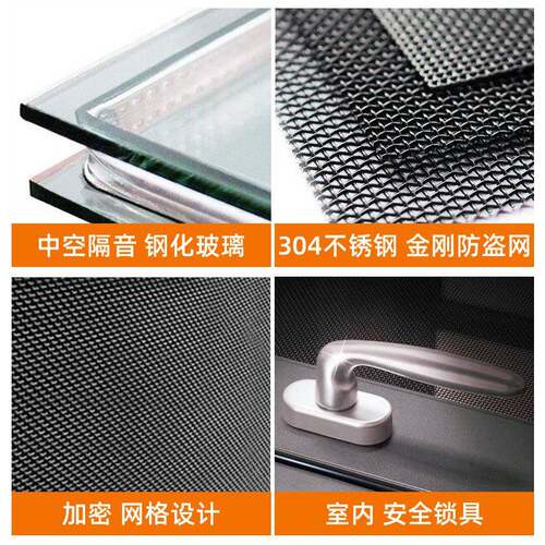 110系列平断桥铝门台开41260窗断桥平窗纱窗内外框防盗隔音封阳平