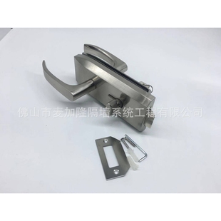 不锈钢单玻门锁 平门锁隔断锁 高隔间玻璃门锁
