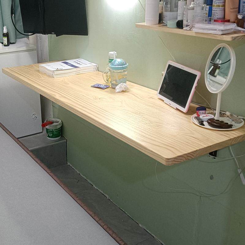 L桌6Y桌挂墙桌板墙面悬实木空书壁挂吧台墙上电脑桌餐墙F76TST7J