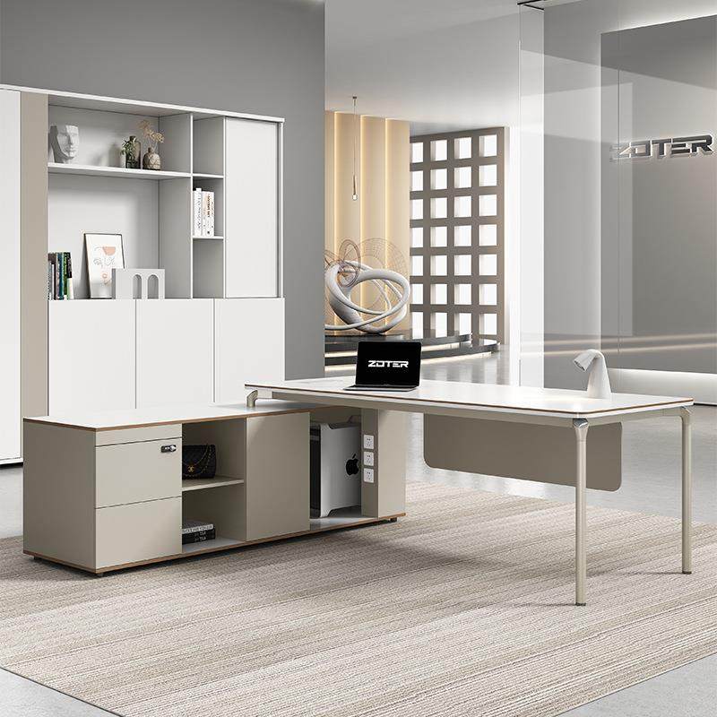 电办公家具钢木简约现代办公DBZ-44管班台脑主老板桌经大理桌