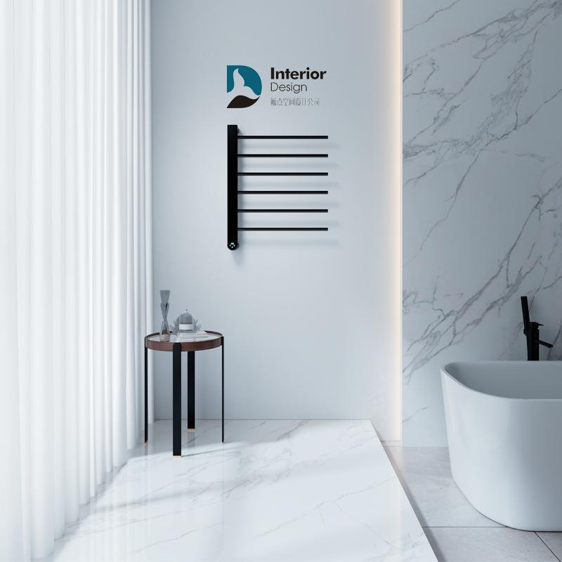 不锈钢智能浴碳纤巾维加热电热毛架免打孔卫生间浴巾毛挂杆巾525