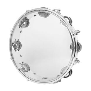 0寸自调手摇音铃鼓不锈钢儿圈双排手拍鼓童成IZV人打击1乐器手鼓