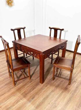 威约武八仙桌饭子实木方桌客厅农村中堂式RMJ实木餐桌老店简正方