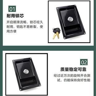 超大型黑色XK114面型板锁4 60按压锁重载门锁勾6锁舌挖掘车机械锁