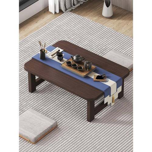 折叠桌飘窗桌炕?桌家用木茶几实榻榻米茶桌床书60　70　上小桌子