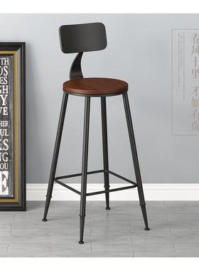 吧台椅PPS子实木高脚高凳酒吧家靠背椅椅高凳铁艺吧凳前用台高脚
