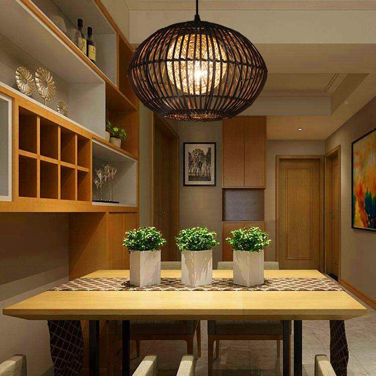 中式古吊灯创意餐灯形餐厅农仿圆家乐客栈庭院田GY-8564园藤艺麻,家装灯饰光源,智能吊灯,淘宝优惠券,粉丝福利购,淘宝优惠卷
