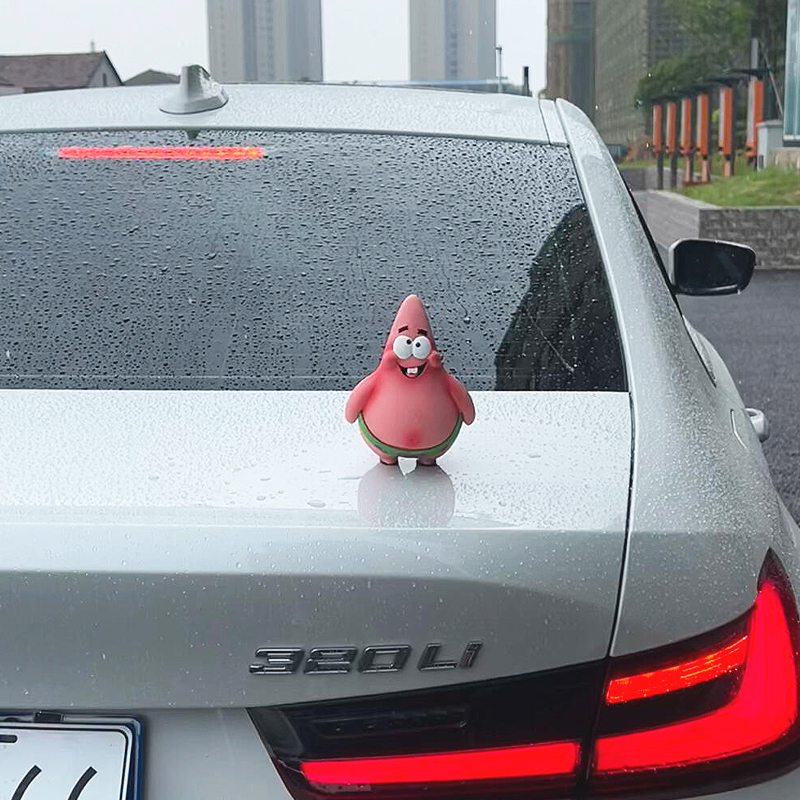 派大星汽车外部装饰车载摆件中控台创意搞笑O饰品后尾部卡通治愈