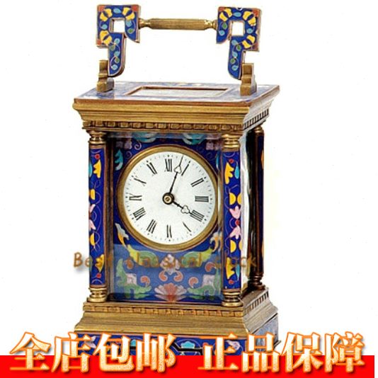 ||蜡钟表古典欧式|苏皮套座钟纯铜立|机械仿古董台|钟表钟钟中型