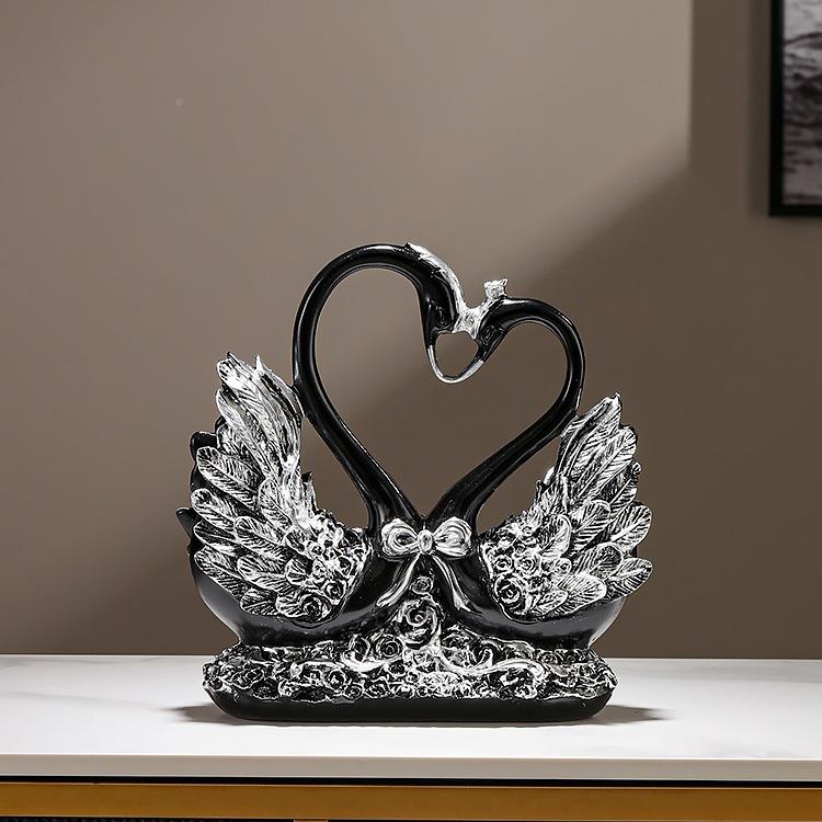 式红酒网红酒瓶架轻奢欧创意F98MMTMH天鹅摆家客厅电视酒柜装件饰