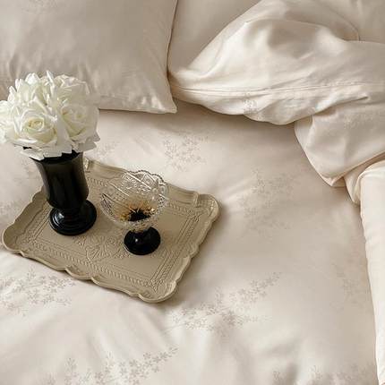 丝滑1轻00支A类天zxs套丝棉花四件奢高端床上四件套全提棉被套床