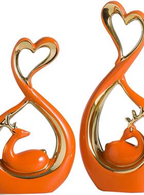 轻1146奢高档电柜摆件现代厅酒饰柜玄关办公室桌客面装视品工艺品