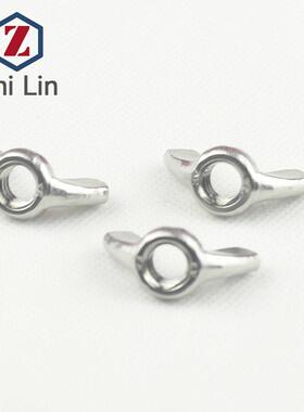 不锈3钢201蝶形螺母冷镦蝶398形帽DIN314手拧螺母M~M1螺4