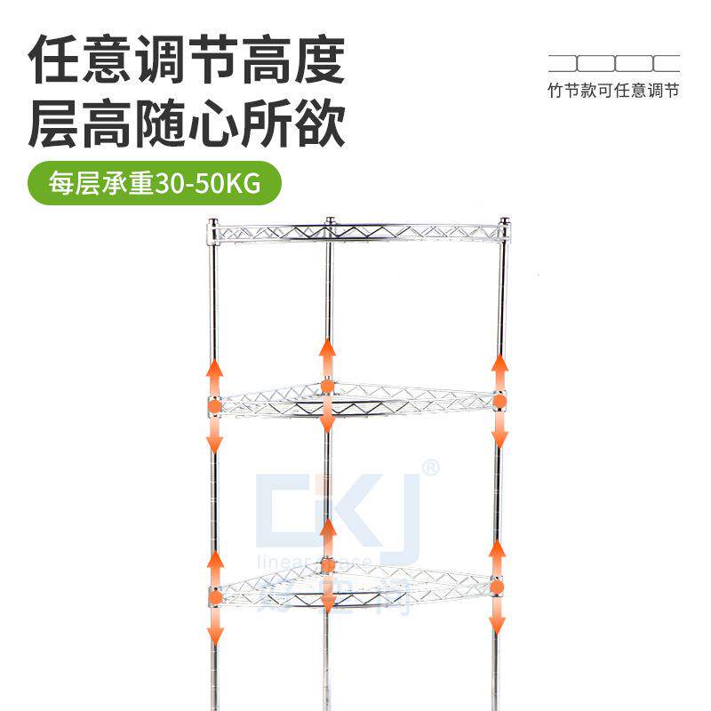 厂家直供层落地太架空铝收纳架三角浴4室转HKJ-C019厨角房置物多