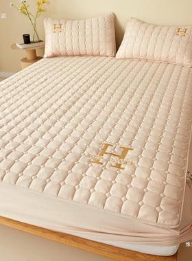新款夹棉床加厚笠床席梦思垫保护套纯F9767H5T棉罩床单套防水包隔