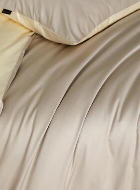 25新款类全端长绒棉四件套100支素色AYX456465棉纯棉被高套床单床