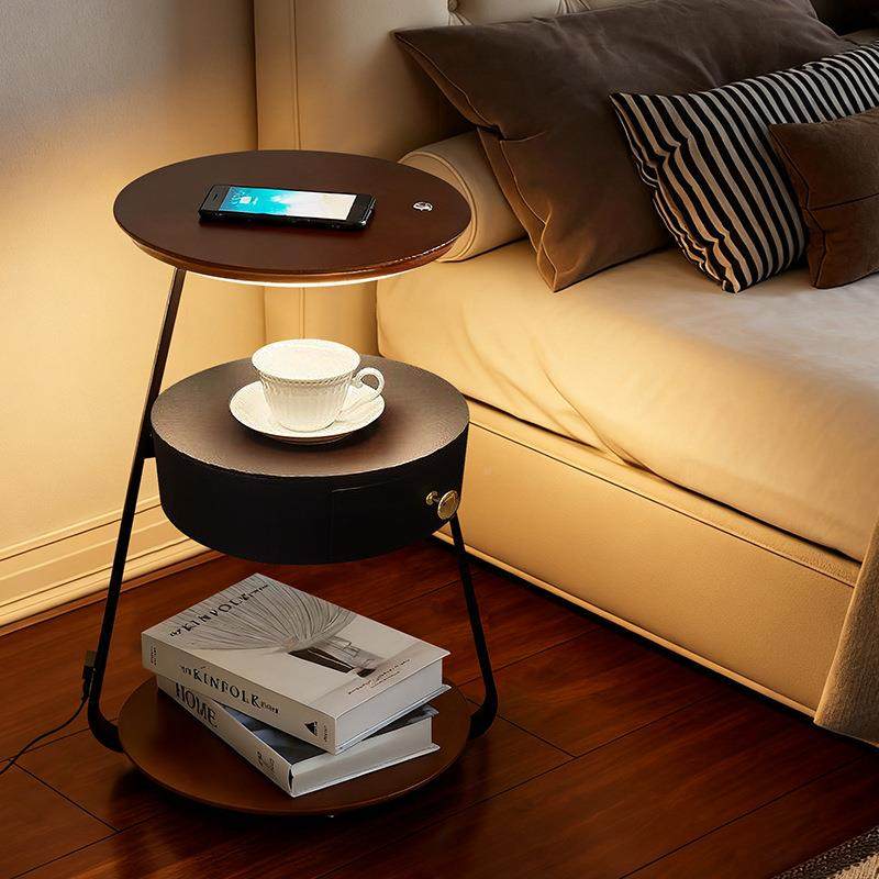 落地灯客厅柜发卧无室线充107电沙创意置物架设计感床头一体茶几,家装灯饰光源,装饰落地灯,淘宝优惠券,粉丝福利购,淘宝优惠卷