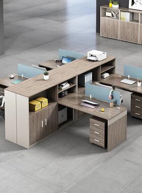 职办公简约现代员24桌6屏四人员工风工位桌RHC-AB-1办公室财务桌椅组合