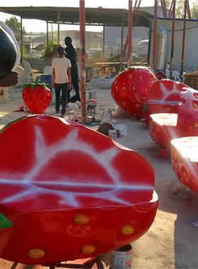 璃钢休闲LH-AWS64椅雕塑草玻座椅广场创意商场休闲椅园林景莓摆件