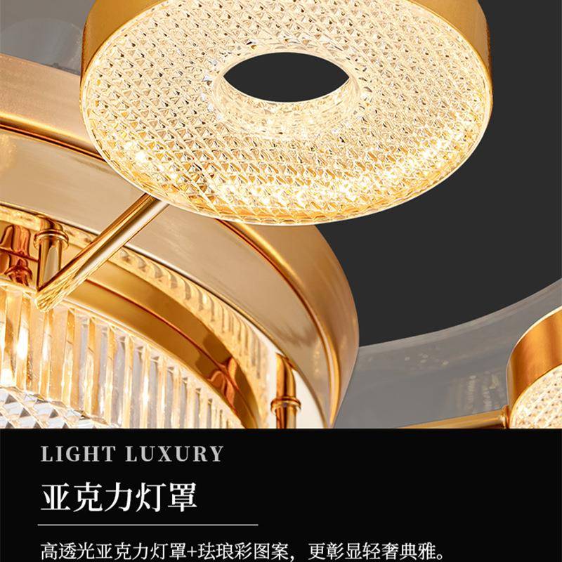 吊灯用高端吊灯扇2025新款家隐形客厅风扇灯年轻奢餐厅1011卧室电