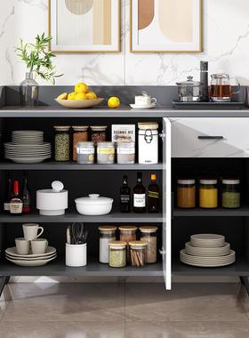 档物岩板餐边柜靠墙茶高水柜加加宽储厚背板环保组KPX装置物柜储物柜