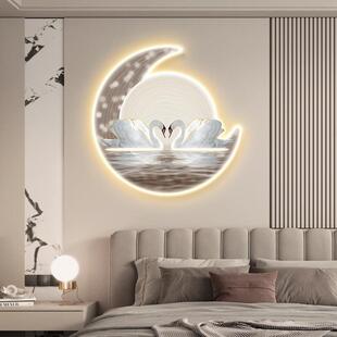 翼双飞天RY31RY鹅卧室装画现代约主卧房简间背景挂画情侣比婚饰房