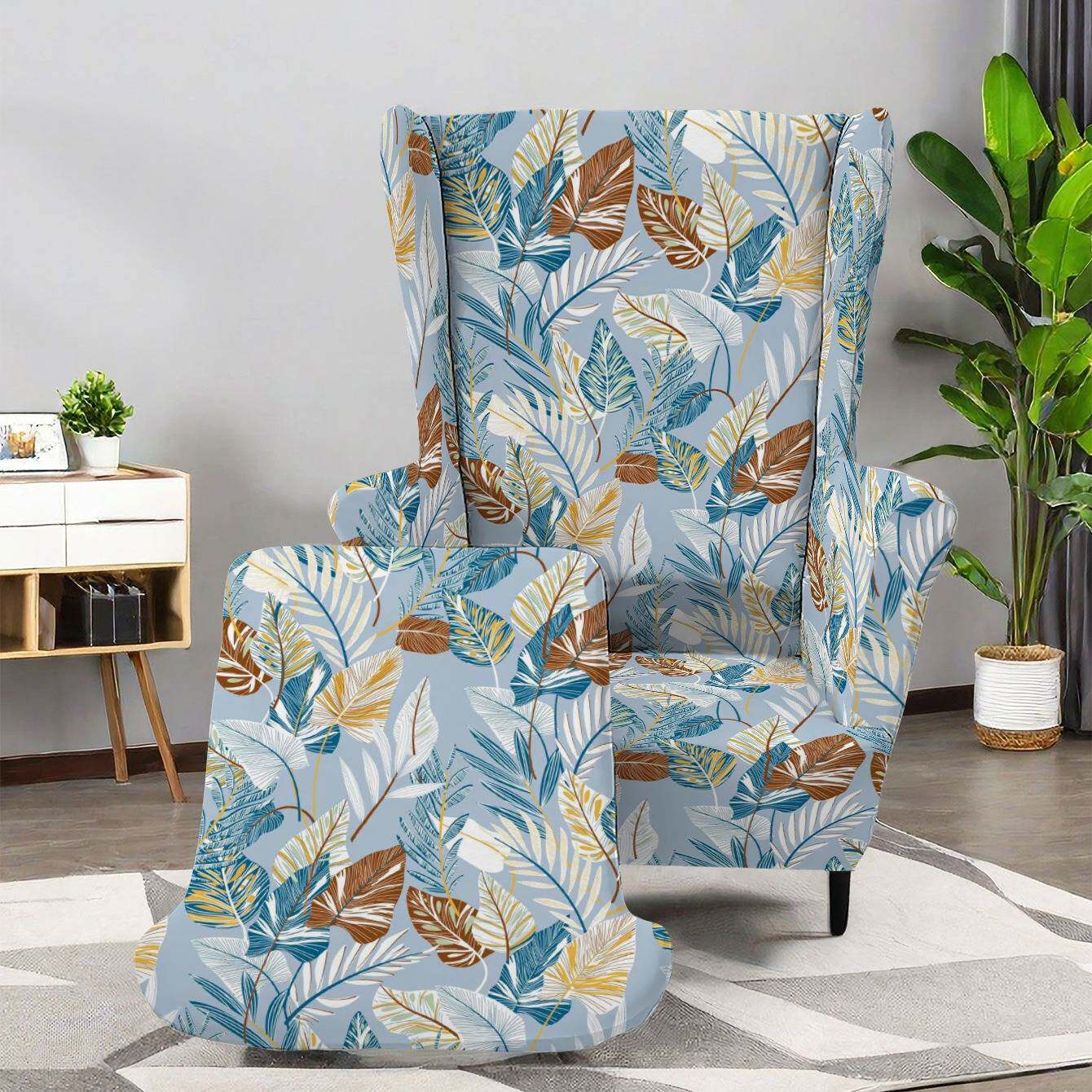 热销新款老虎凳椅子套沙发套单人 美式翼椅套老虎凳套全包