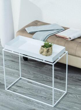 Sf小现代简约客厅铁艺茶几几户型沙发创意方形边几下午茶小桌i无