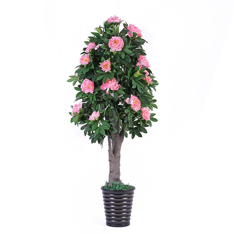仿真装果花树办公家多用饰盆栽现代简约塑料过胶无厂异365味家直