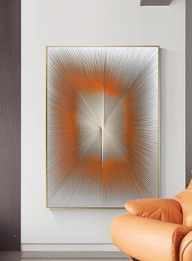 代纯手工工皮革店拉线QY02SW01立体实物画客厅玄现关装饰挂画样板