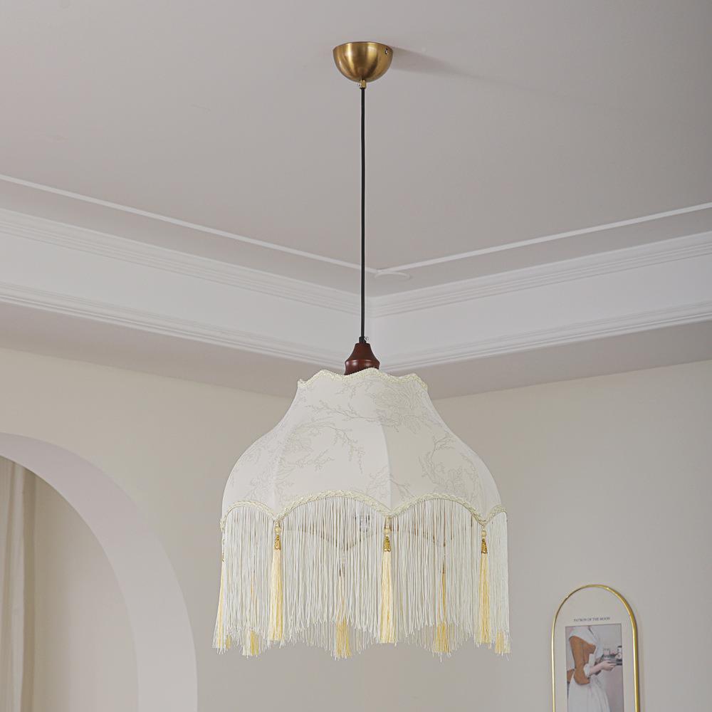 329中布古艺吊灯国风古复流苏民宿室床头氛围卧灯新中式餐厅茶室